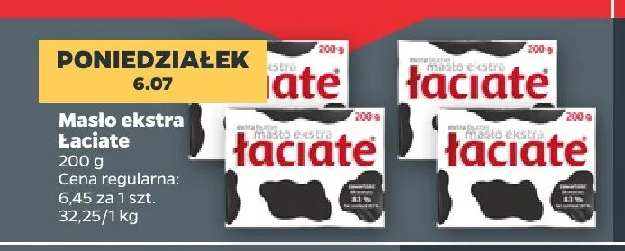 Masło ekstra Łaciate promocja w Netto