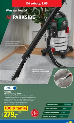 Odkurzacz piorący Parkside 1600W promocja w Lidl