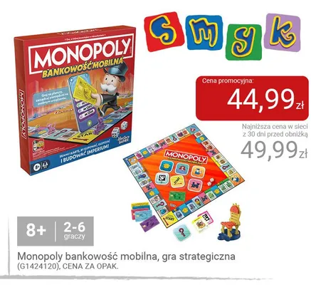 Gra strategiczna Monopoly Bankowość Mobilna promocja w Smyk