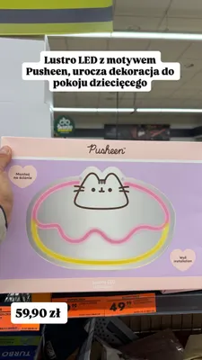 Lustro LED Pusheen promocja w Biedronka