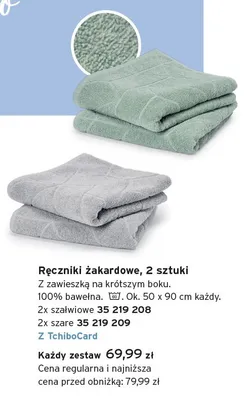 Ręczniki żakardowe szałwiowe Tchibo promocja w Tchibo