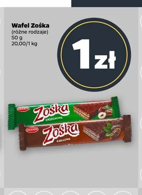 Wafel Zośka orzechowy promocja w Netto