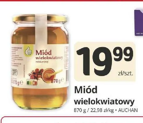Miód wielokwiatowy Auchan promocja w Marketvita