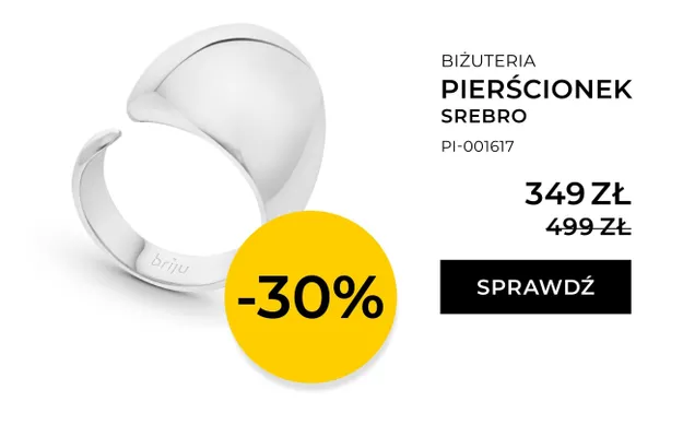 Pierścionek srebro promocja w Briju