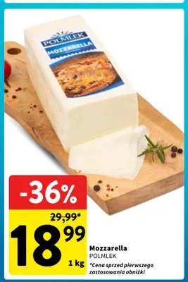 Mozzarella Polmlek promocja w Intermarche