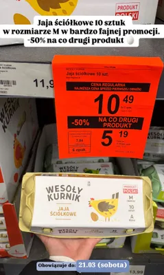 Jaja ściółkowe 10 szt. promocja w Aldi