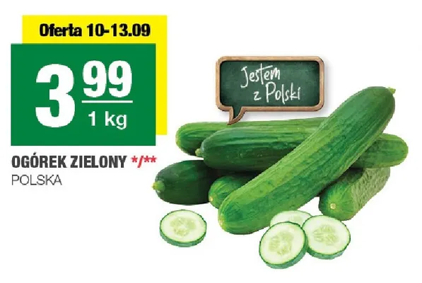 Ogórki zielone polskie promocja w SPAR