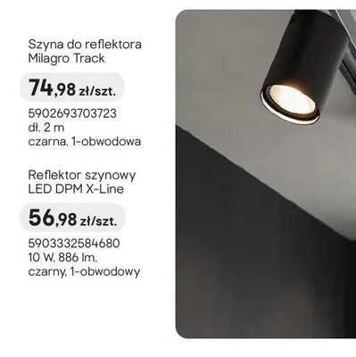 Reflektor szynowy LED DPM X-Line 10W 886lm czarny 1-obwodowy promocja w Castorama
