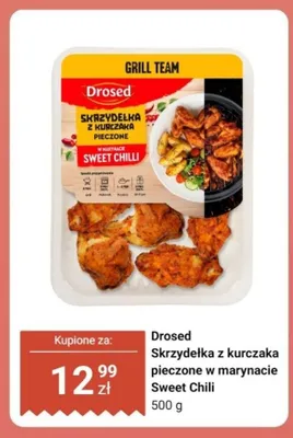 Skrzydełka z kurczaka pieczone w marynacie Sweet Chili Drosed promocja w Dino