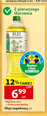Olej rzepakowy Pewni Dobrego promocja w Auchan