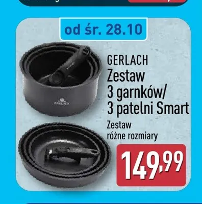 Zestaw 3 patelni Smart Gerlach promocja w Aldi