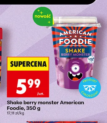 Shake berry monster American Foodie promocja w Biedronka