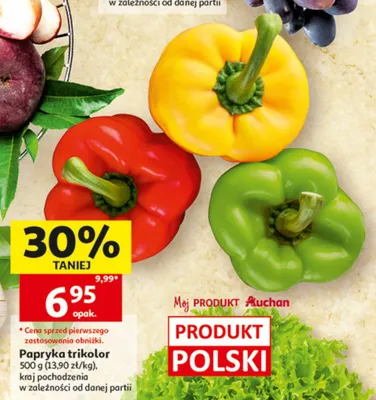 Papryka trikolor promocja w Auchan