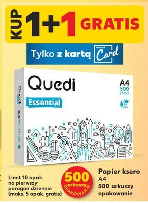 Papier ksero A4 500 arkuszy opakowanie promocja w Kaufland