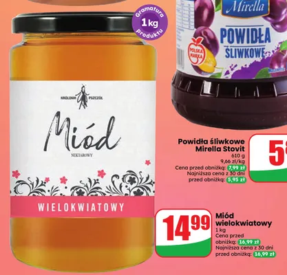 Miód wielokwiatowy Królowa Pszczół promocja w Dino