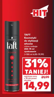 Kosmetyki do stylizacji włosów Taft promocja w Kaufland