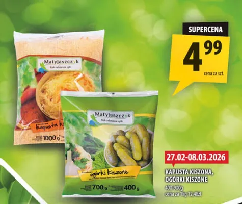 Kapusta kiszona ogórki kiszone promocja w Arhelan