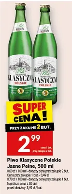 Piwo Klasyczne Polskie Jasne Pełne, 500 ml promocja w Twój Market