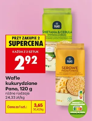 Wafle kukurydziane Pano promocja w Biedronka