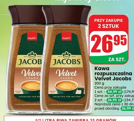 Kawa rozpuszczalna Velvet Jacobs promocja w Dino