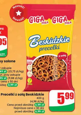 Precelki z solą Beskidzkie promocja w Dino