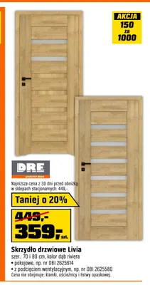 Skrzydło drzwiowe Livia Dre promocja w OBI