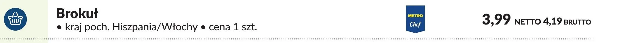 Brokuł promocja w Makro