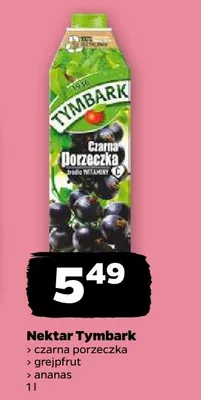 Nektar czarna porzeczka Tymbark promocja w Netto