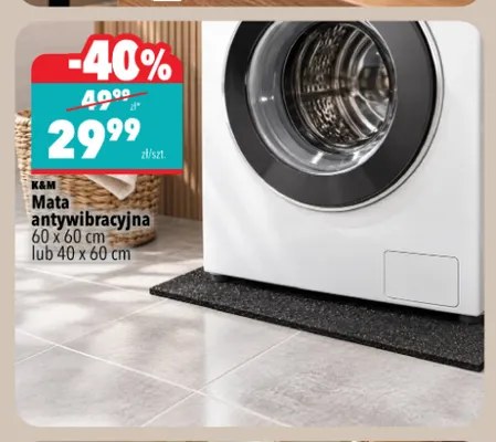 Mata antywibracyjna 60x60 cm K & M promocja w Biedronka Home