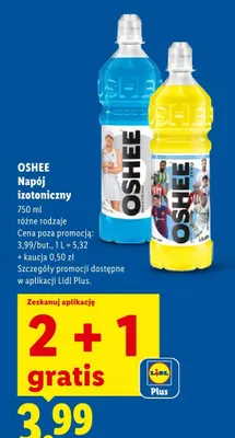 Napój izotoniczny, różne rodzaje 2+1 GRATIS promocja w Lidl