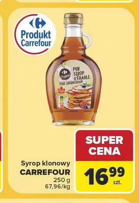 Syrop klonowy Carrefour promocja w Carrefour Market