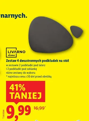 Zestaw 4 dwustronnych podkładek na stół Livarno Home promocja w Lidl