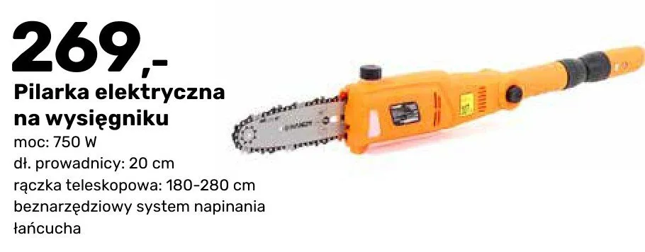 Pilarka elektryczna na wysięgniku promocja w Bricomarche