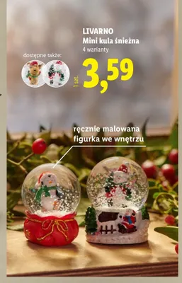 Mini kula śnieżna Livarno promocja w Lidl