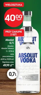 Wódka Absolut Tabasco promocja w Żabka