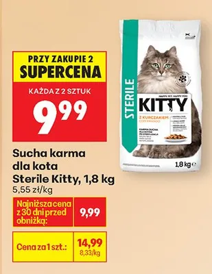 Karma sucha dla kota sterile promocja w Biedronka