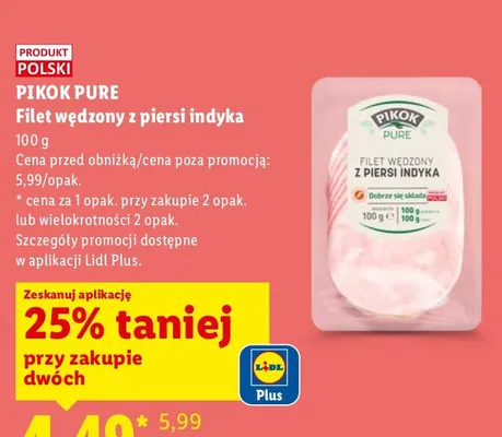 Filet wędzony z piersi indyka promocja w Lidl