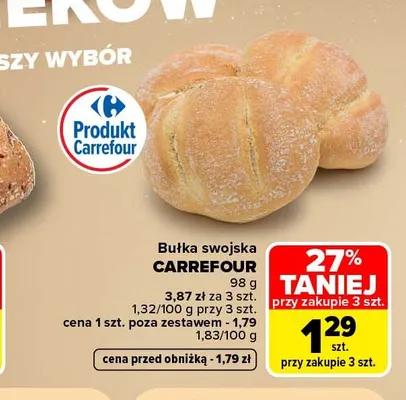 Bułka swojska Carrefour promocja w Carrefour