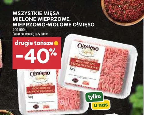 Mięsa mielone wieprzowe, wieprzowo-wołowe O!Mięso promocja w Stokrotka