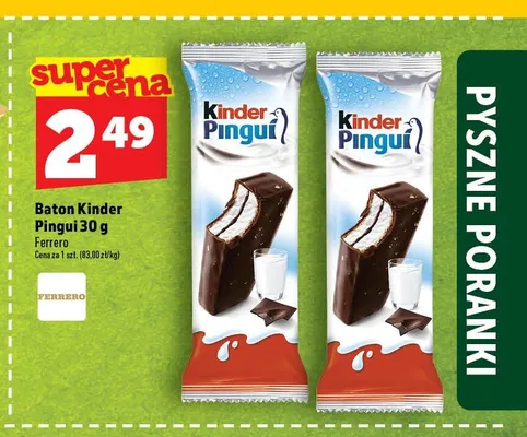 Baton malinowy Kinder pingui promocja w TOPAZ