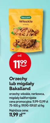 Orzechy włoskie Bakalland promocja w Żabka