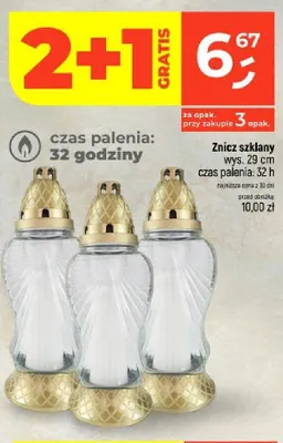Znicz szklany promocja w Dealz