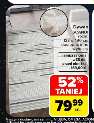 Dywan Scandi 133x190 cm promocja w Carrefour