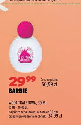 Woda toaletowa Barbie promocja w Drogerie Natura