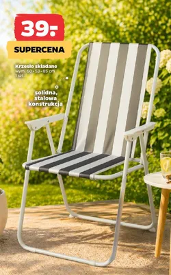 Krzesło składane 60x53x85cm promocja w Netto