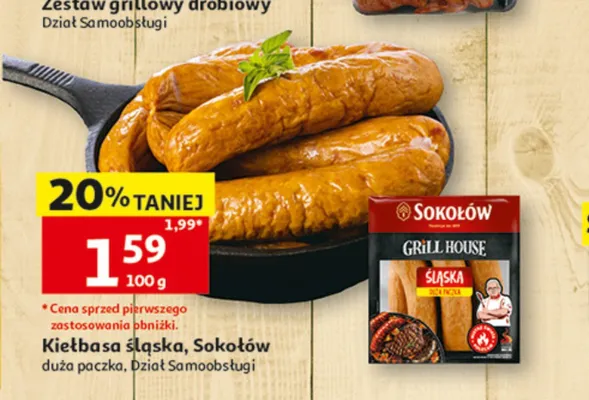 Kiełbasa śląska Sokołów promocja w Auchan