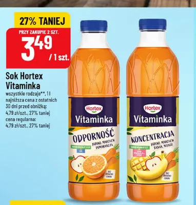Sok Hortex Vitaminka Koncentracja promocja w POLOmarket