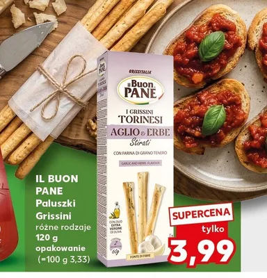 Paluszki Grissini I Grissini Torinesi aglio e erbe promocja w Kaufland