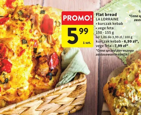 Flat bread kurczak kebab promocja w Intermarche
