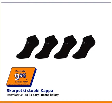Skarpetki stopki Kappa 4-pak promocja w Action